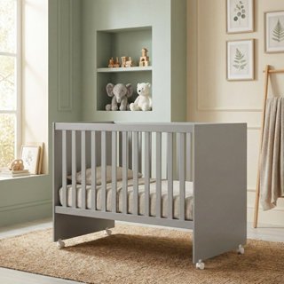 Berço Americano Infantil 3 em 1 Mdf Helena Cinza em Oferta na Shopee