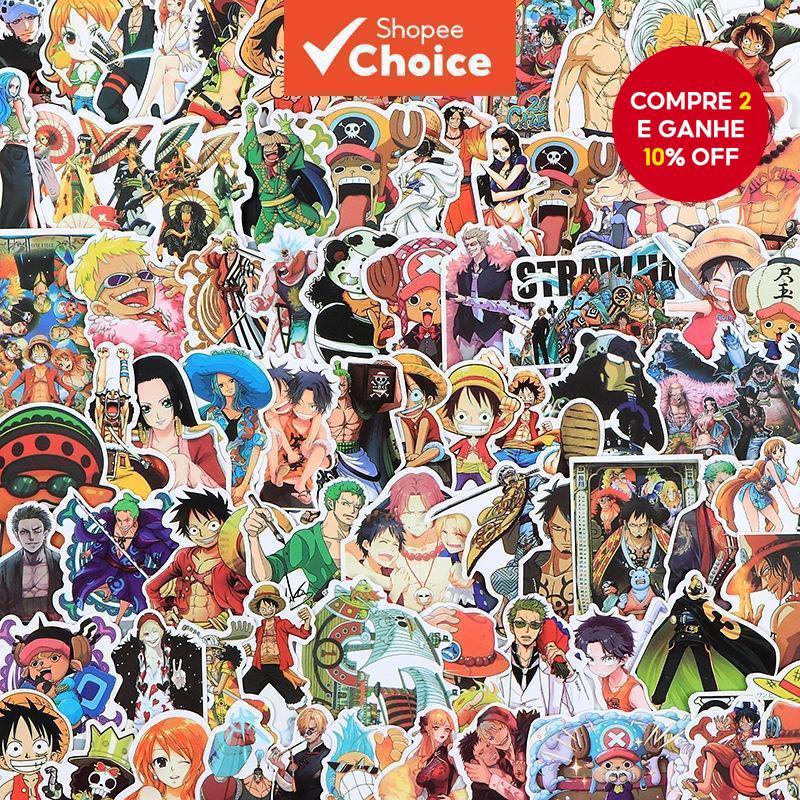 Adesivos Fofos120 Peças Adesivo Escolar Personalizado À Prova D'água ONE PIECE Luffy De Conta Manual