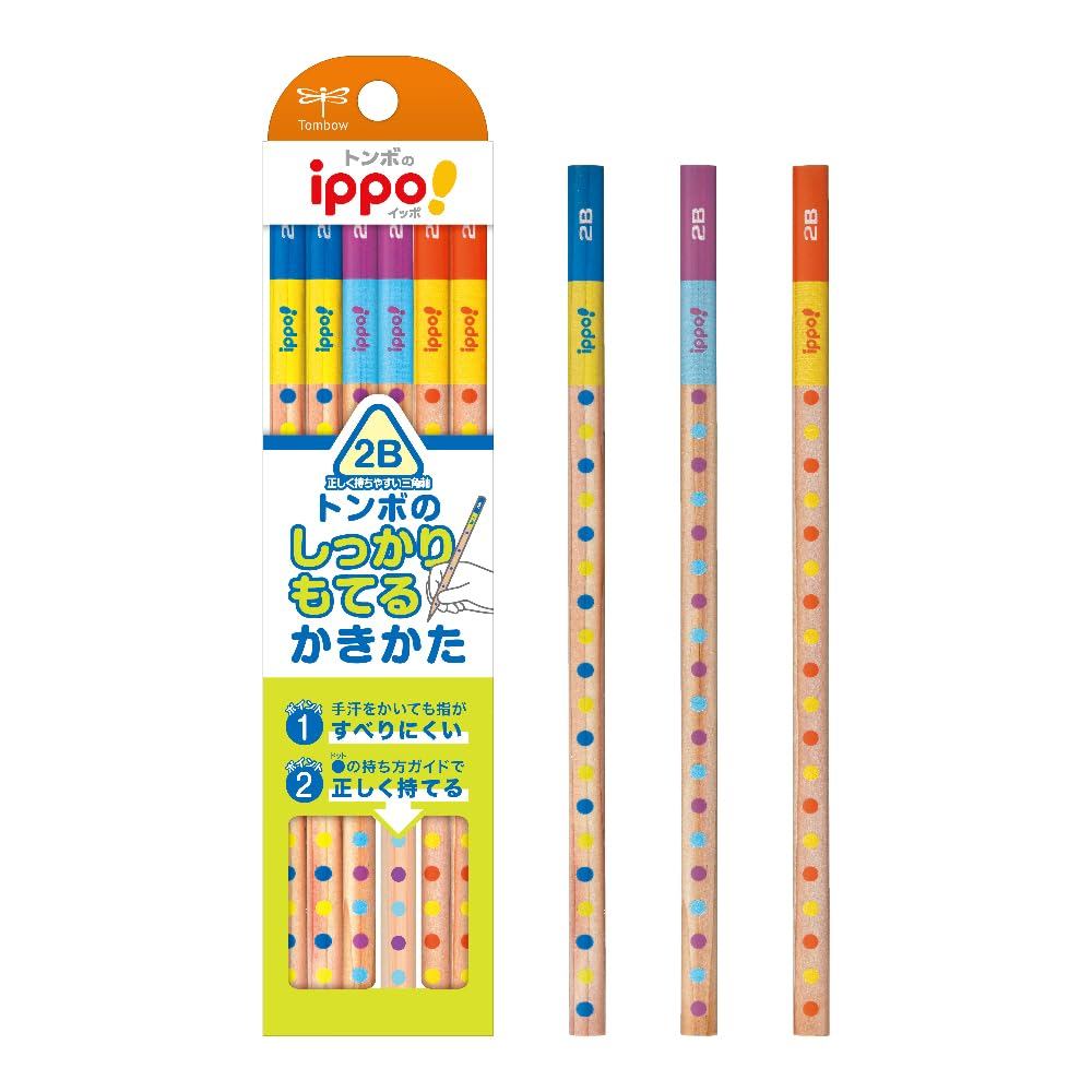 Tombow Pencil Triangle 2B Lápis De Escrita Fácil De Segurar (Design Antiderrapante E Guia De Aderência) KB-EG01-2B