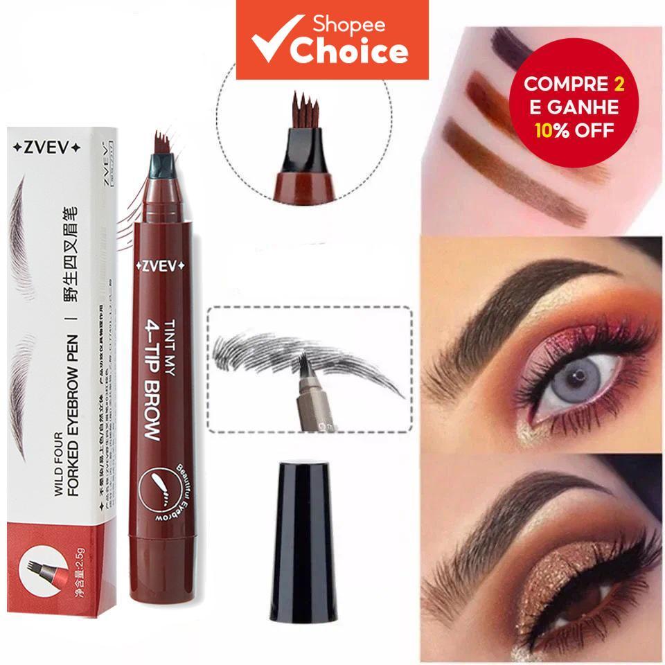 Lápis De Sobrancelha De Quatro Pontas Líquido Maquiagem Duradoura E Com Efeito Natural