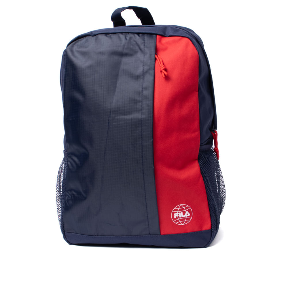 Mochila Unissex Fila Mondo com Logo Marinho/Vermelho em Oferta na Shopee