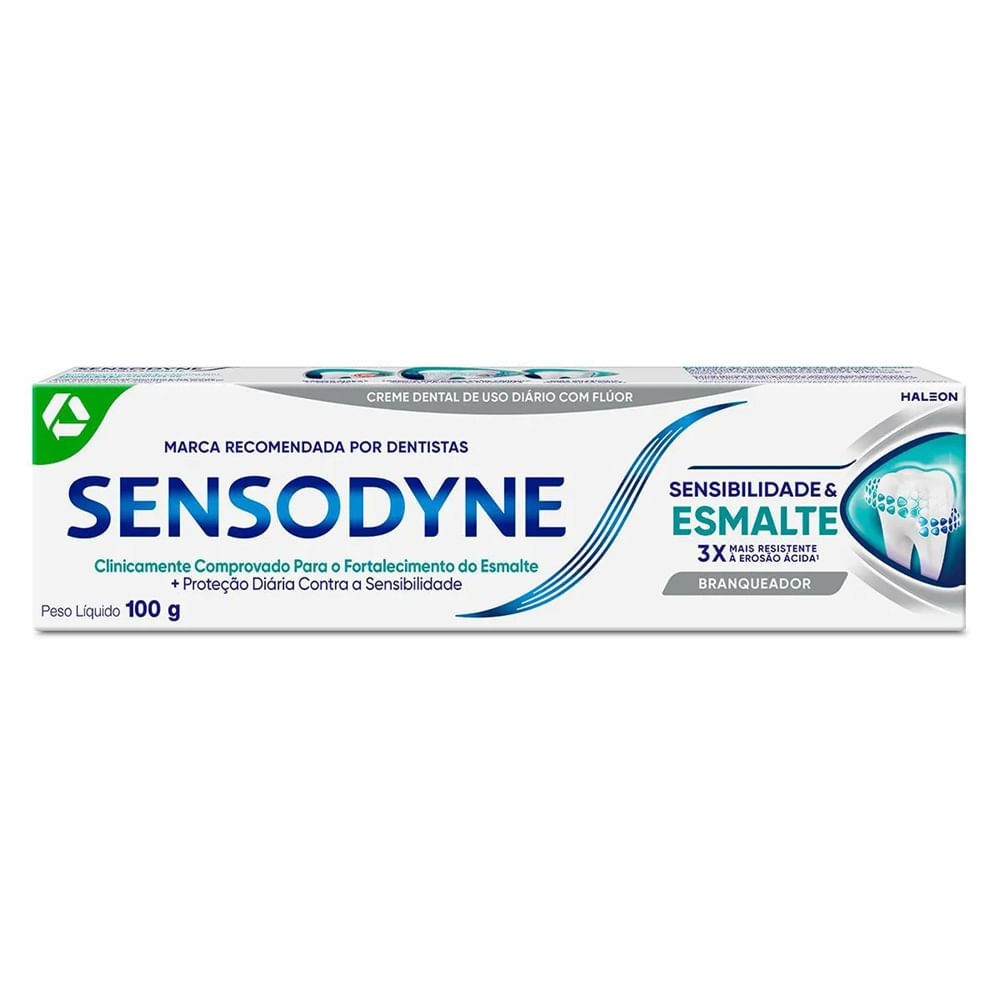 Creme Dental Sensodyne Sensibilidade & Esmalte Branqueador 100g em Oferta na Shopee