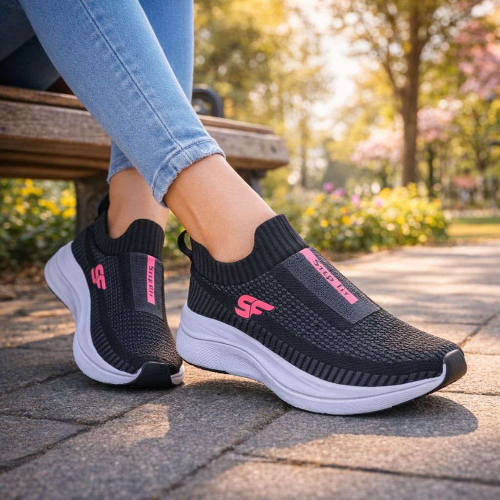 Tênis Meia Feminino Esportivo Caminhada Macio Confortável Antiderrapante Envio Imediato