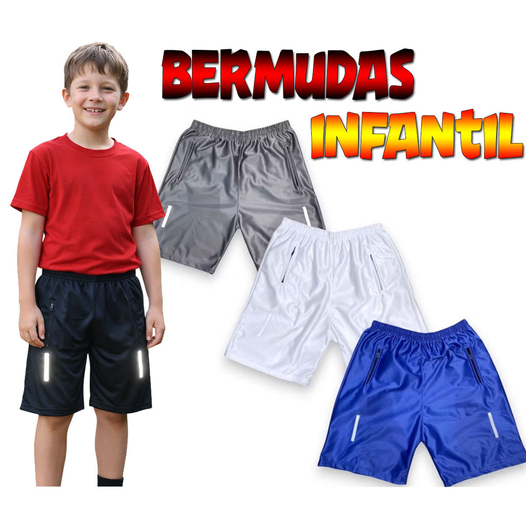 KIT 03 SHORTS INFLANTIL PARA ESCOLA, PARA O DIA A DIA PROMOÇAO 2026! em Oferta na Shopee