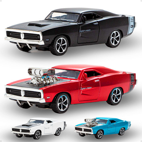 Carrinho de Metal Opala Dodge Charger Ferro Clássico Antigo Miniatura Ferro Resistente Colecionável