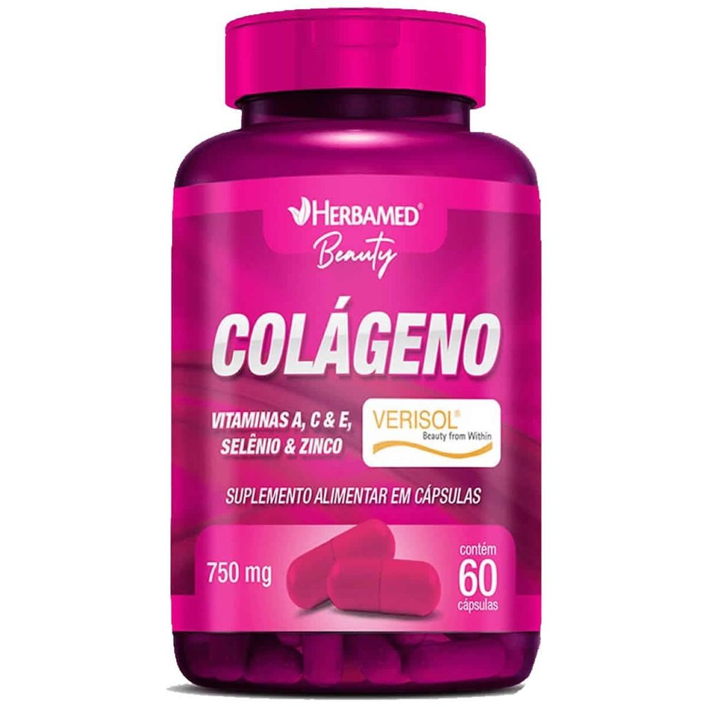 Colágeno Verisol + Vitaminas e Minerais - 60 Cápsulas - Herbamed