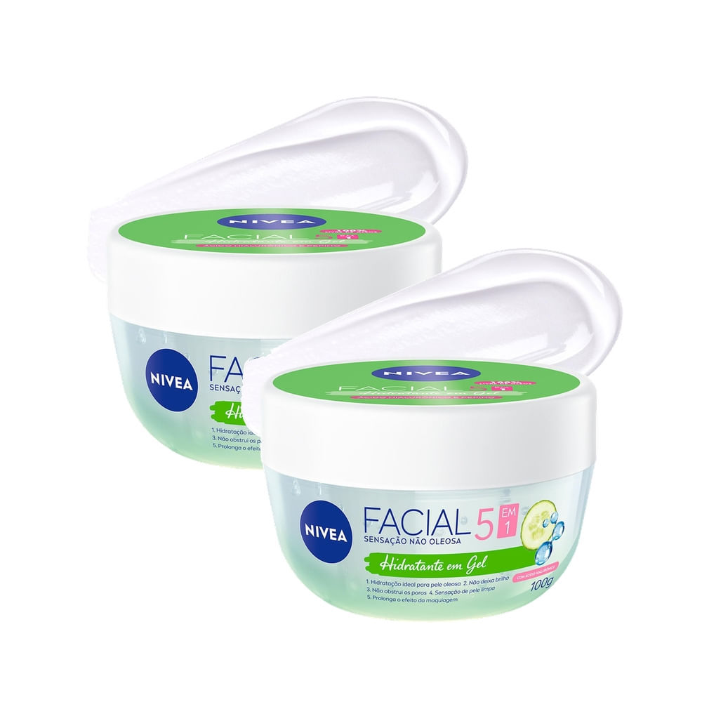 Kit 2 Hidratante em Gel Facial Nivea Ultraleve 100g em Oferta na Shopee