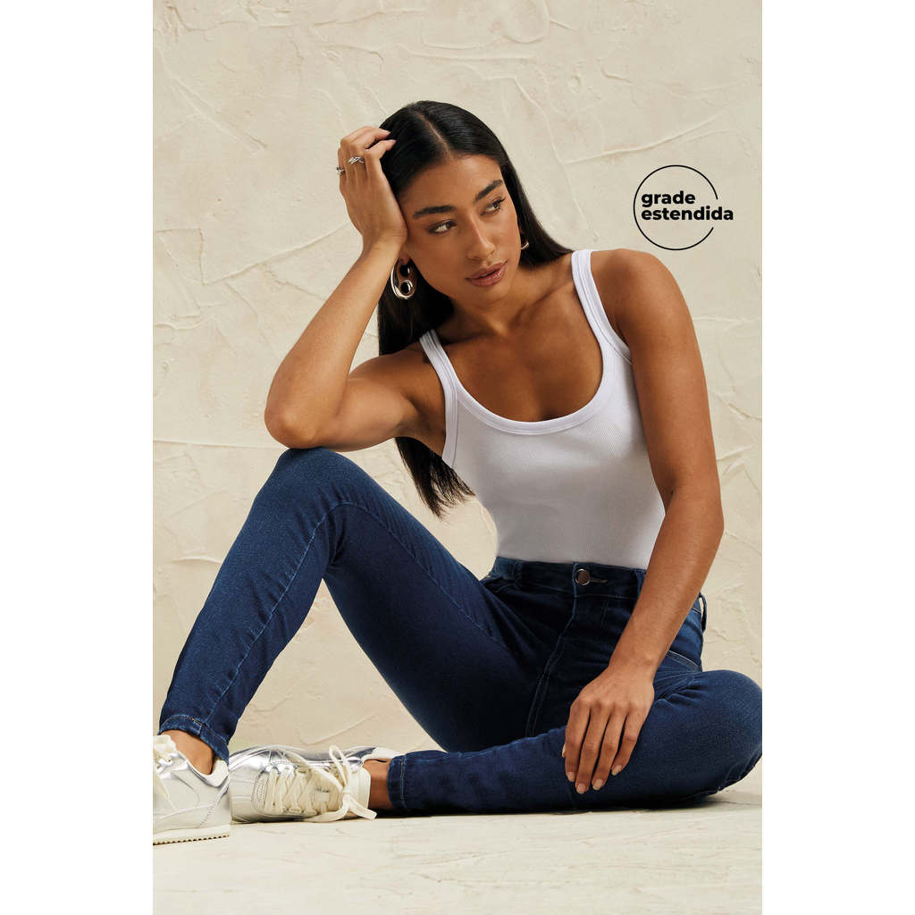 Calça Feminina Skinny Jeans Marialícia Azul