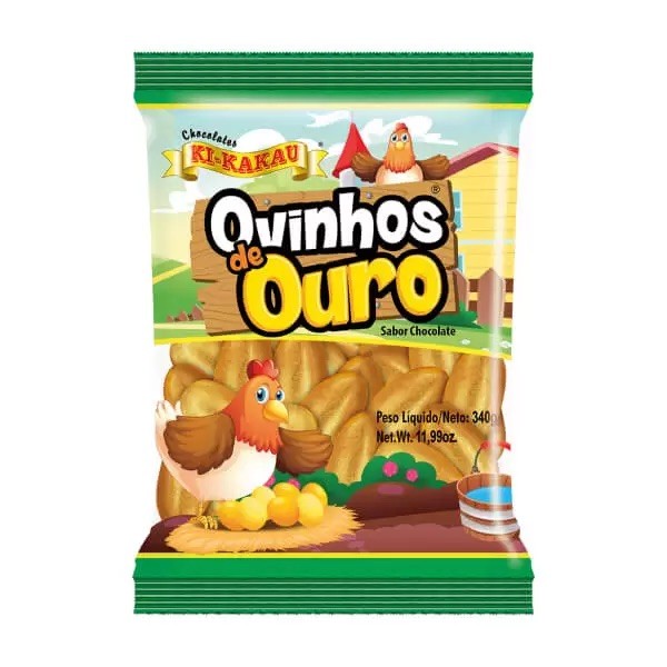 Ovinhos de Ouro Páscoa Lembrancinha de Festa Ki-Kakau 340gr