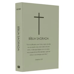Bíblia Sagrada Cruz | Nvi | Letra Normal | Capa Dura Verde