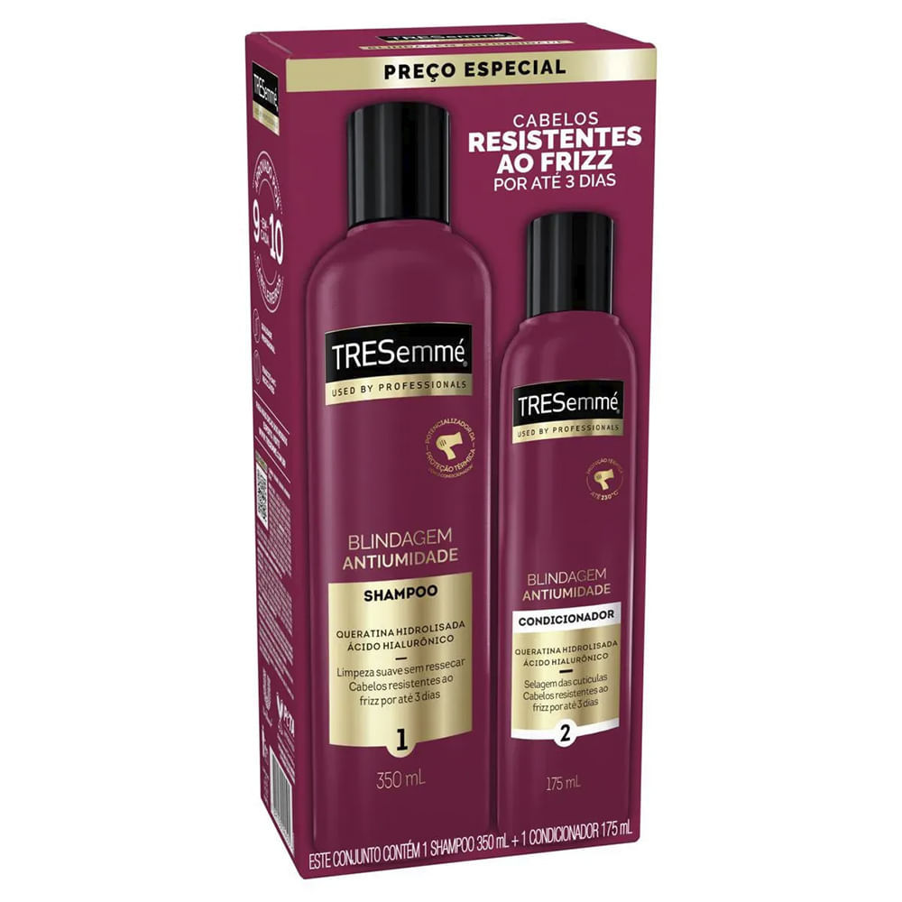 Kit Tresemmé Shampoo 350ml + Condicionador 175ml Blindagem Antiumidade em Oferta na Shopee