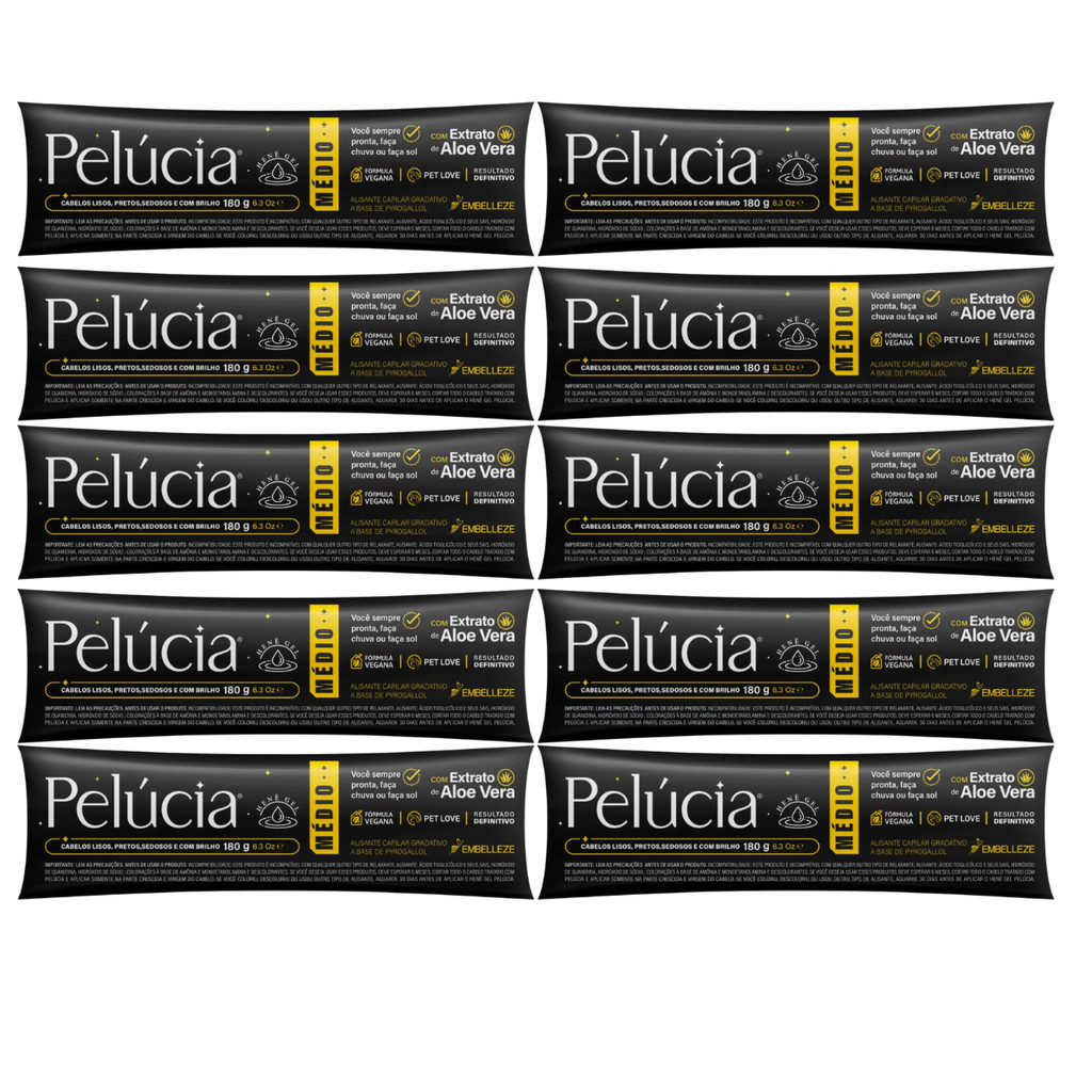 Alisante Henê Pelúcia Medio Kit C/ 10 Un Bisnaga