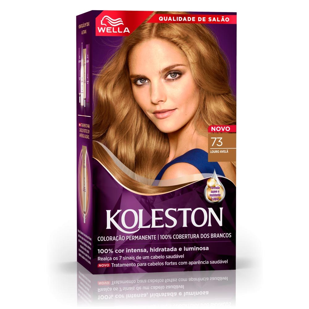 Tinta de Cabelo Koleston Louro Avelã 73 em Oferta na Shopee