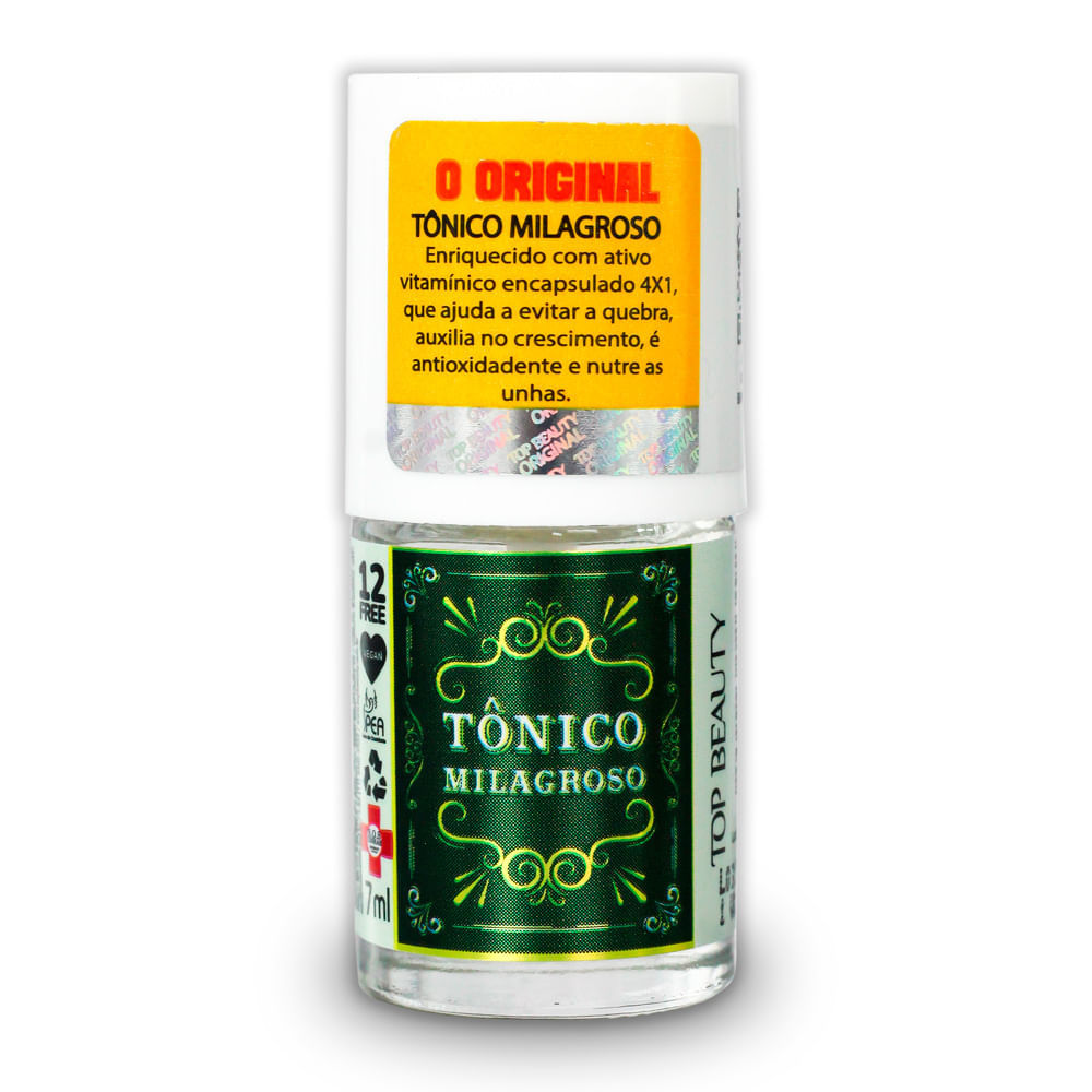 Esmalte Top Beauty Tônico Milagroso 7ml em Oferta na Shopee