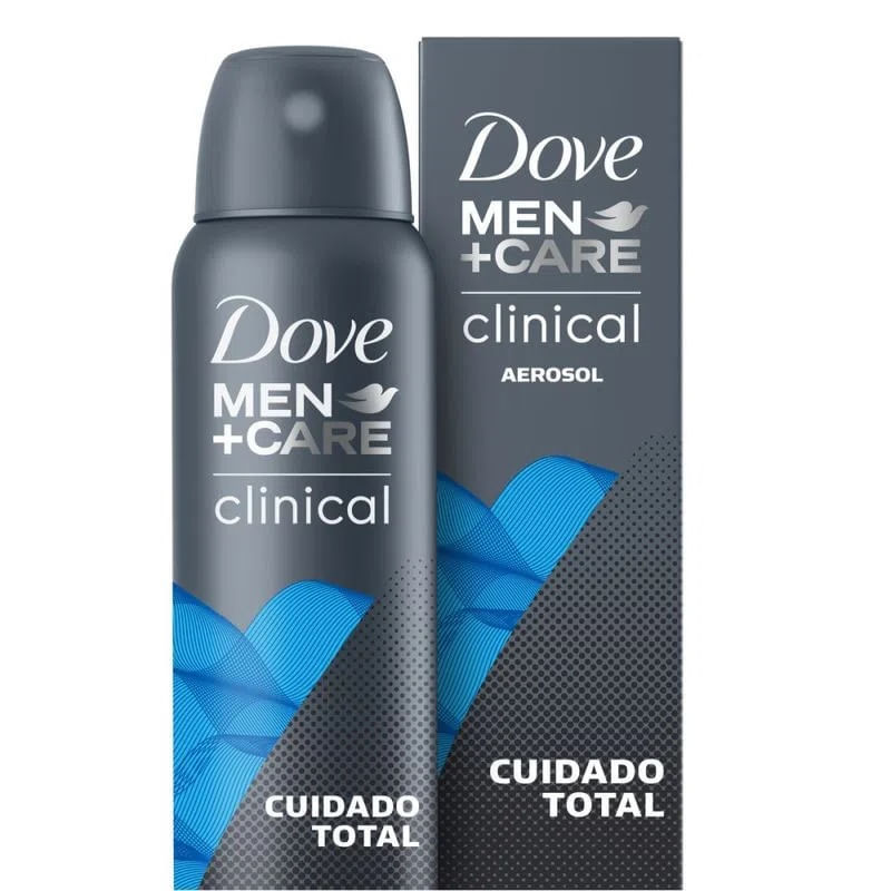 Desodorante Aerosol Dove Clinical Cuidado Total Men 150ml/91g em Oferta na Shopee