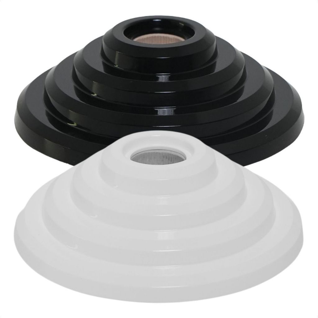 LUMINÁRIA PLAFON LUSTRE DE TETO PIRAMIDE REDONDO COM SOQUETE E-27 PARA USO DOMESTICO
