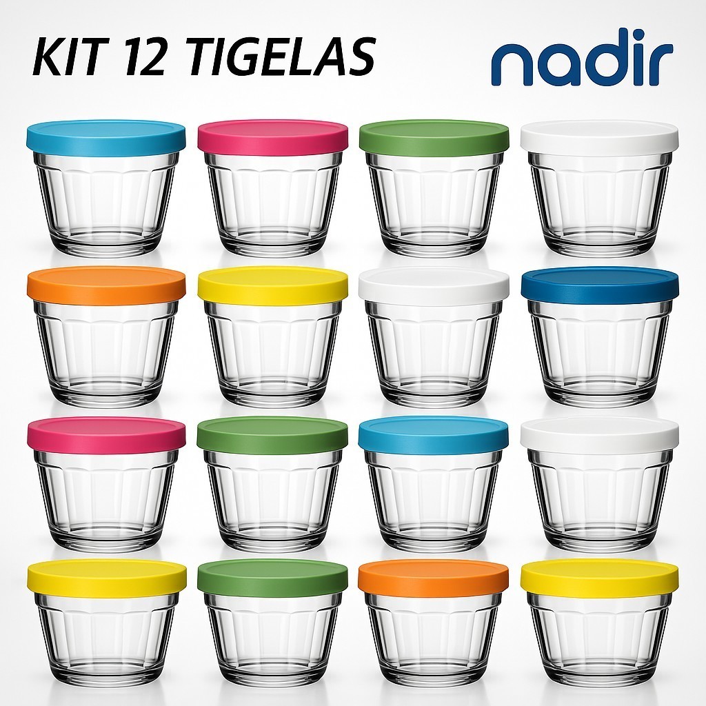 Kit Tigelas Marinex Americano Vidro Com Tampa 150ml 300ml 600ml Pote Nadir Figueiredo 6 12 Unidades