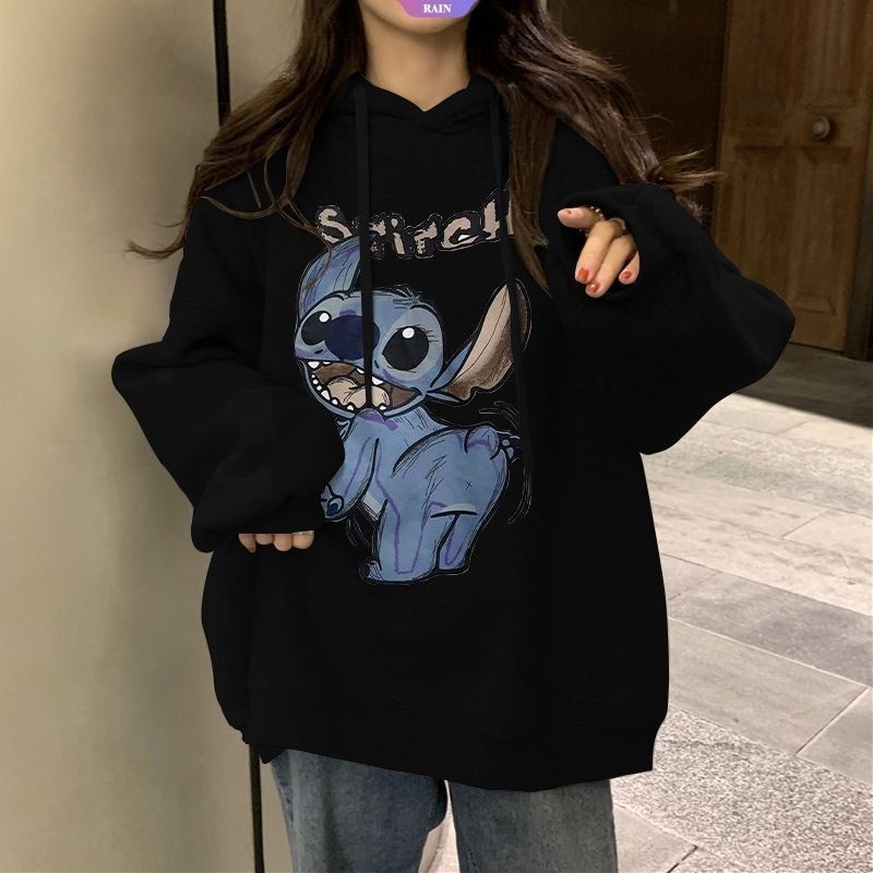 Moletom Canguru Com Capuz Unissex Lilo And Stitch Disney Cartoon 100% Algodão Envio Imediato