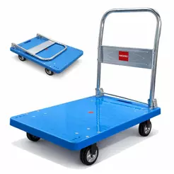 Carrinho de Carga Plataforma Dobrável 300kg Aço