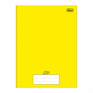 Caderno brochurão capa dura universitário 1X1 48 folhas D mais Amarelo Tilibra em Oferta na Shopee