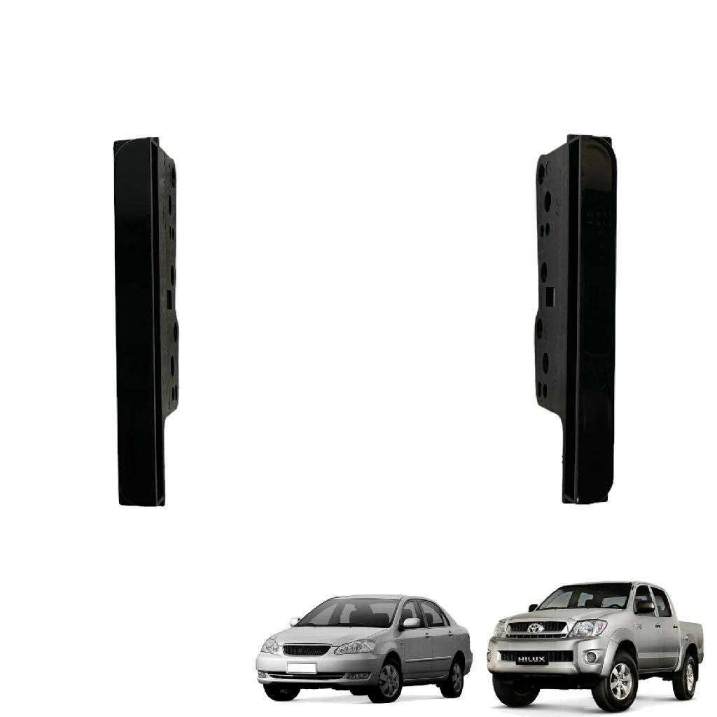 Moldura Painel Central Multimidia 7 Polegadas Toyota Corolla 03/07 Hilux 05/11 Black Piano