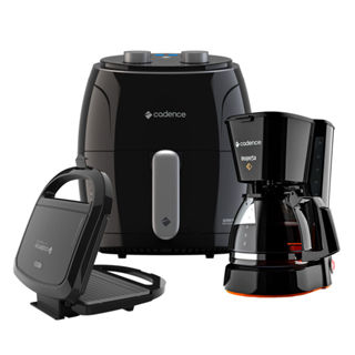 Kit Super Cook Cadence Fritadeira 3,8L - Sanduicheira - Cafeteira em Oferta na Shopee