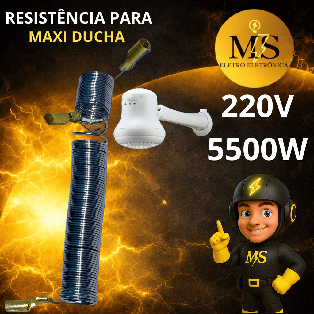 Resistência Lorenzetti Maxi Ducha e Bello Banho 220v 5500w Ms Eletro Eletrônica