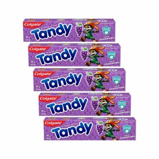 Kit 5 Cremes Dentais Infantis Colgate Tandy Uva Ventura 50g em Oferta na Shopee