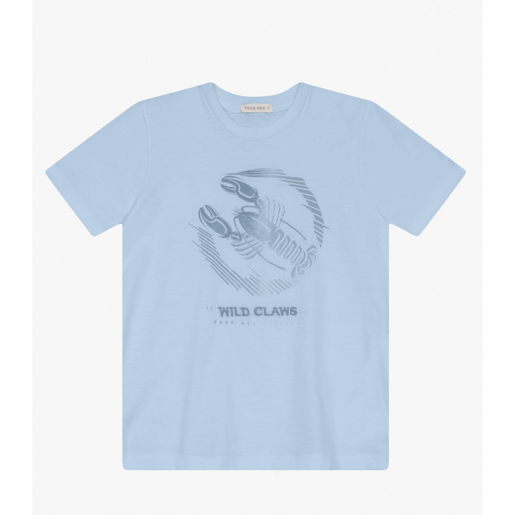 Camiseta Menino em Meia Malha Trick Nick Azul em Oferta na Shopee