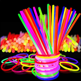 Kit Pulseiras Neon que Brilham no Escuro – 20, 50, 100 ou 200 Unidades | Ideal para Festas, Baladas e Casamentos em Oferta na Shopee