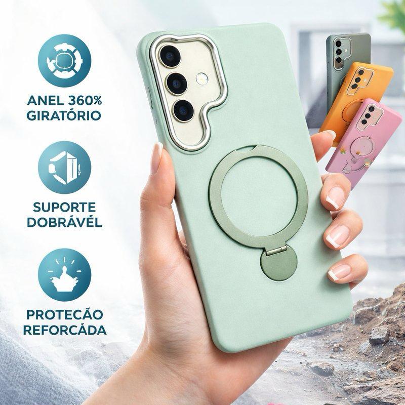 Capa Com Anel 360° Para Galaxy S24/S25/S26 FE Edge Plus Ultra Anti Impacto