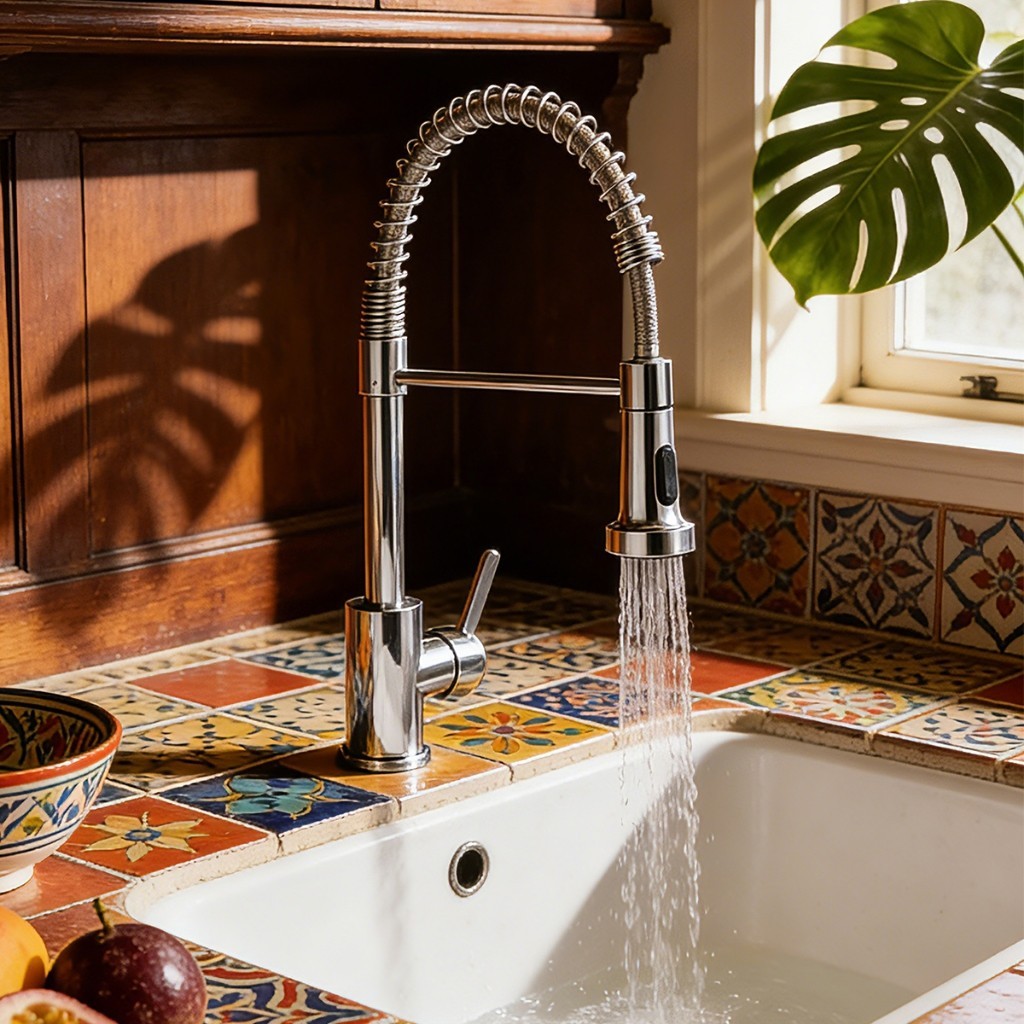 Torneira De Cozinha De Cabeça Única , Extensor De Spray Pull-Down , Mola De Mistura De Água Quente E Fria De Bancada , M em Oferta na Shopee