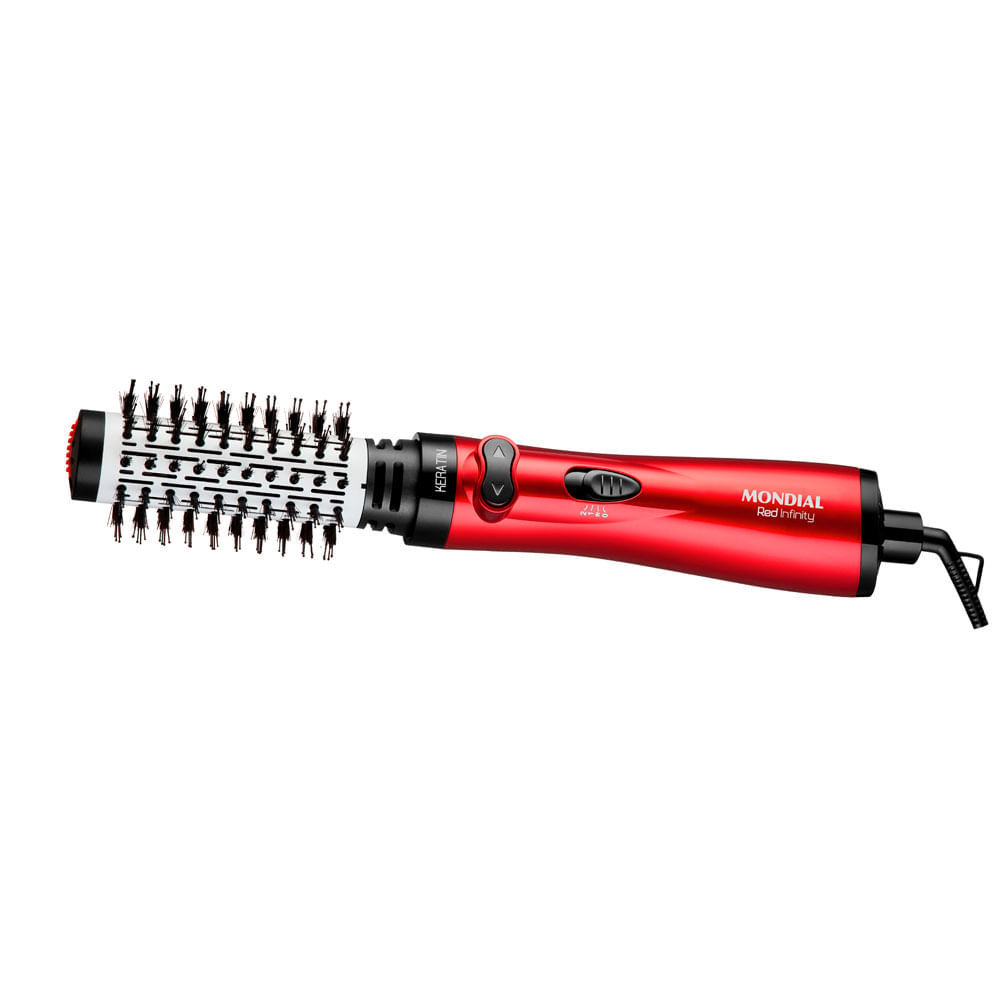 Escova Rotativa Mondial Infinity Keratin  ER-11-KR 1000W Vermelha - 220V em Oferta na Shopee