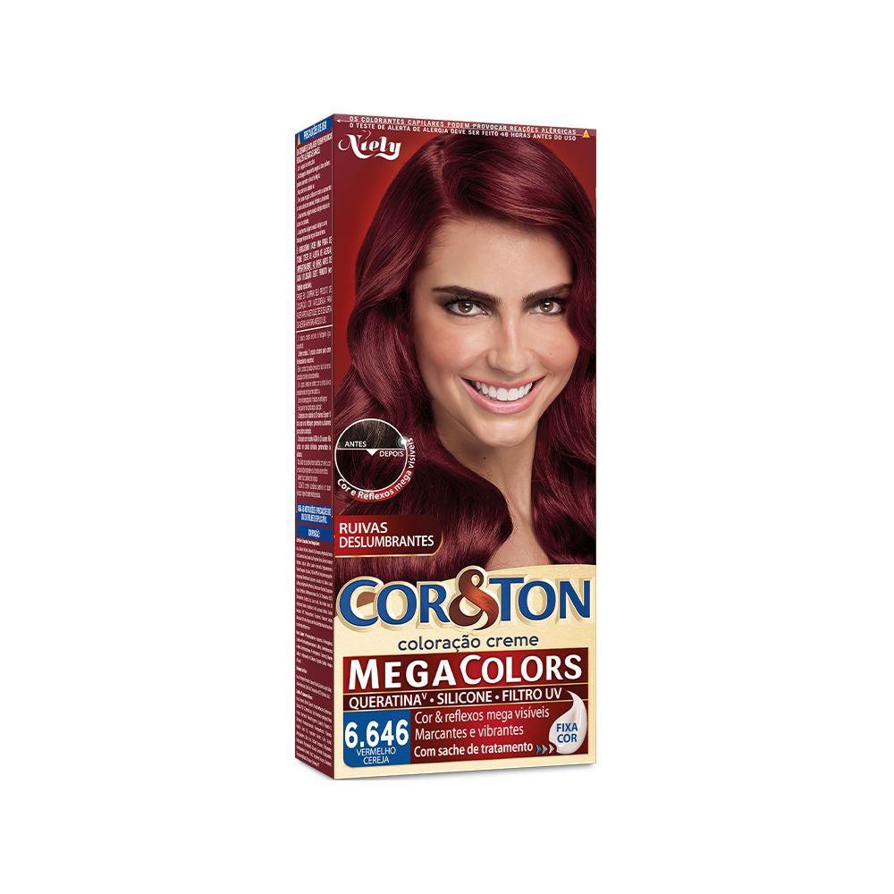 Coloração Niely Cor&Ton Vermelho Cereja 6646 em Oferta na Shopee