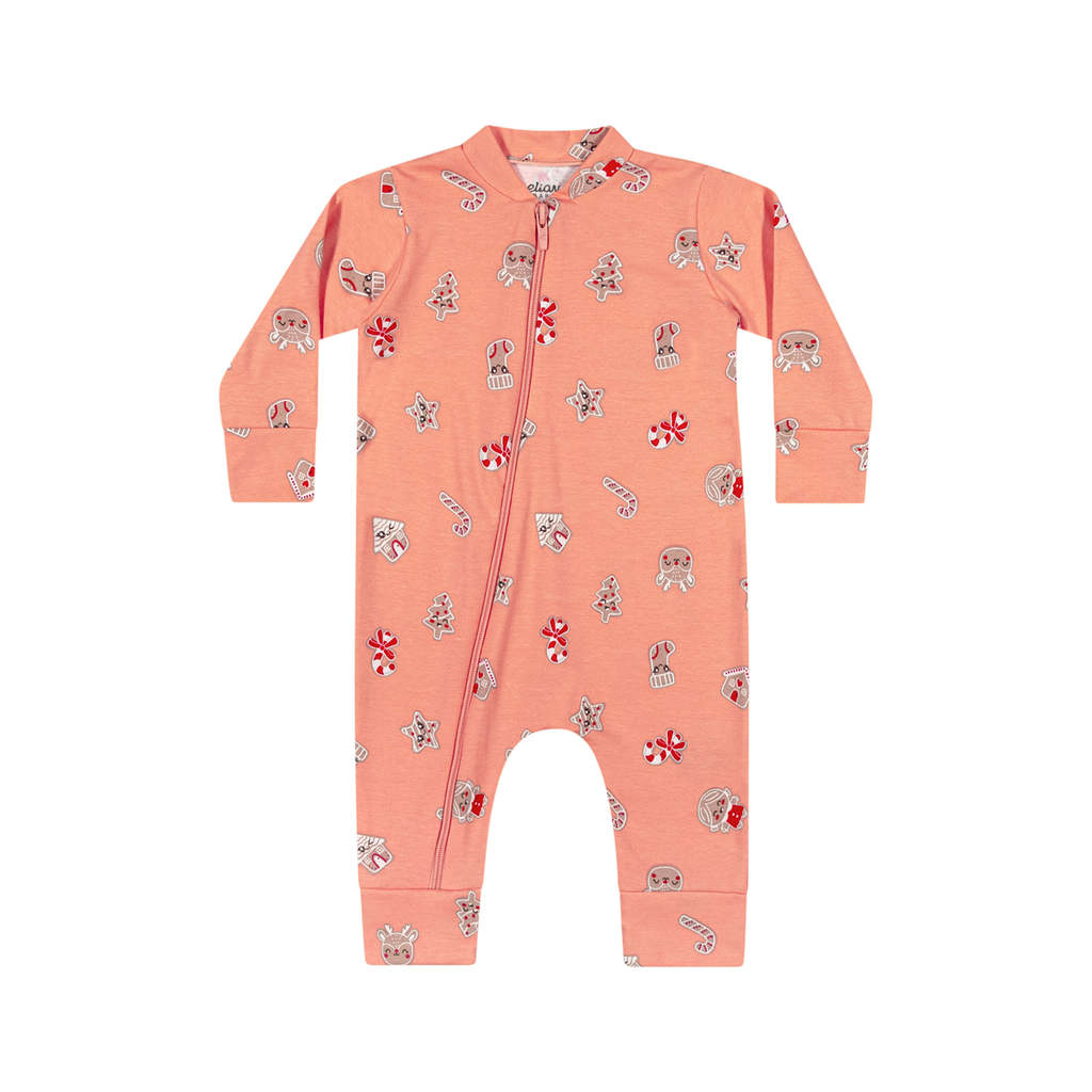 Macacão Bebê Menina Natalino Elian Laranja em Oferta na Shopee