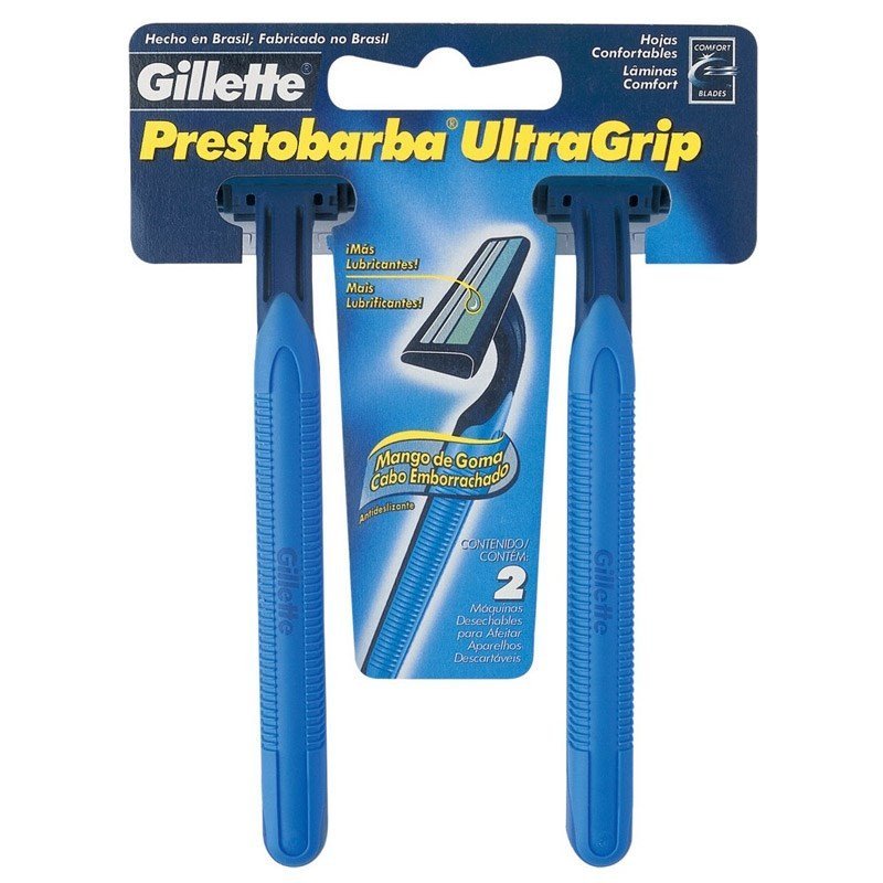 Aparelho Prestobarba Gillete Ultra Grip Masculino Com 2 Unidades em Oferta na Shopee