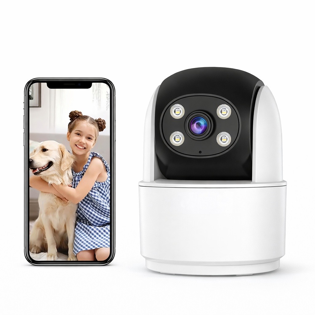 Câmera WiFi de Segurança Interna HD 1080P Visão Noturna Monitoramento pelo Celular