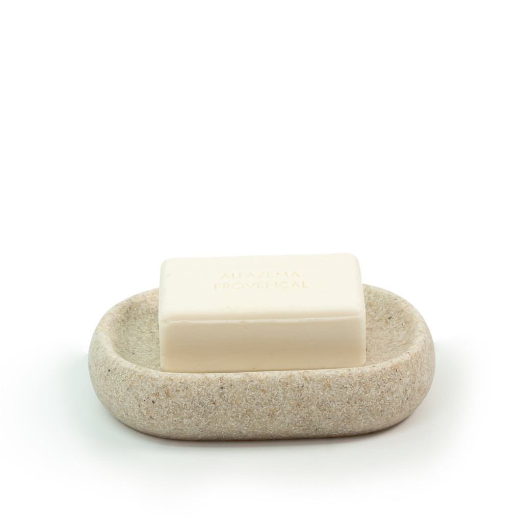 Saboneteira de Resina Oval Areia - Oikos em Oferta na Shopee