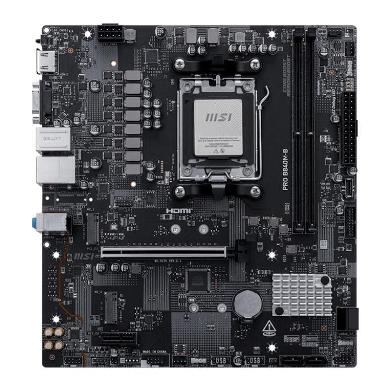 Placa Mae MSI Pro B840M-B, DDR5, Socket AMD AM5, M-ATX, Chipset AMD B840, PRO-B840M-B