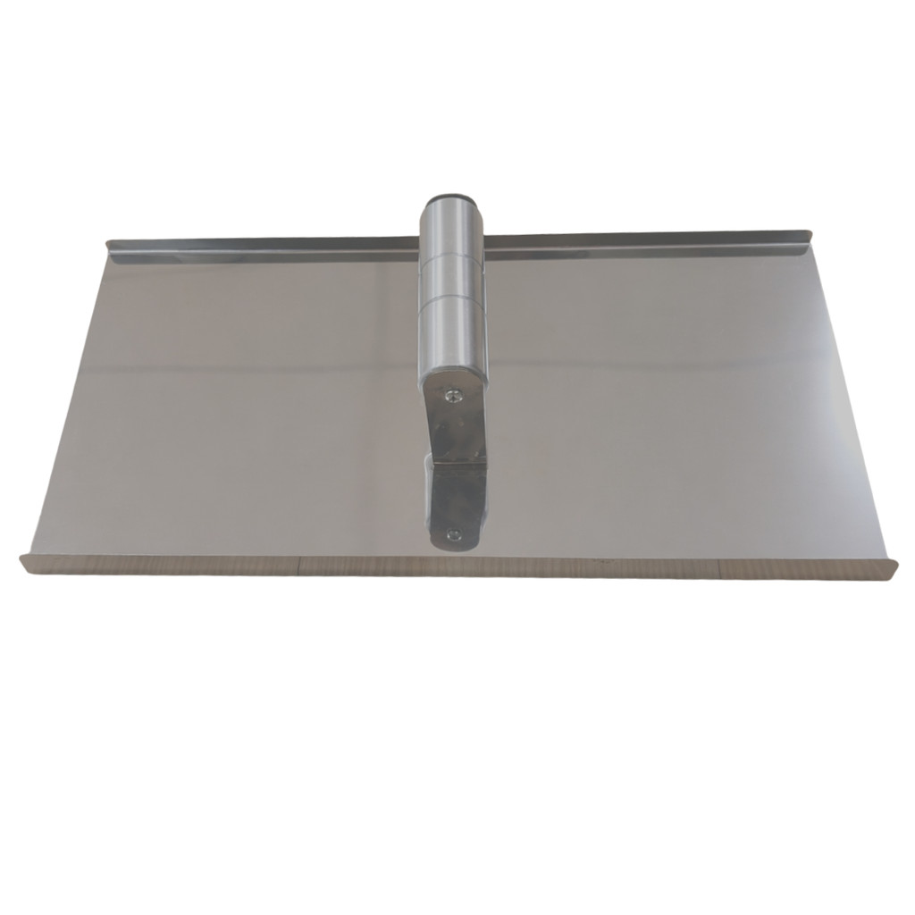 Tampa 40x19cm Inox Para Fogão a Lenha Cabo Madeira