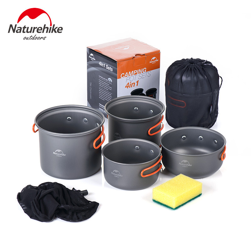 Norueguês panelas de acampamento ao ar livre panelas portátil conjunto talheres piquenique churrasco campo acampamento c