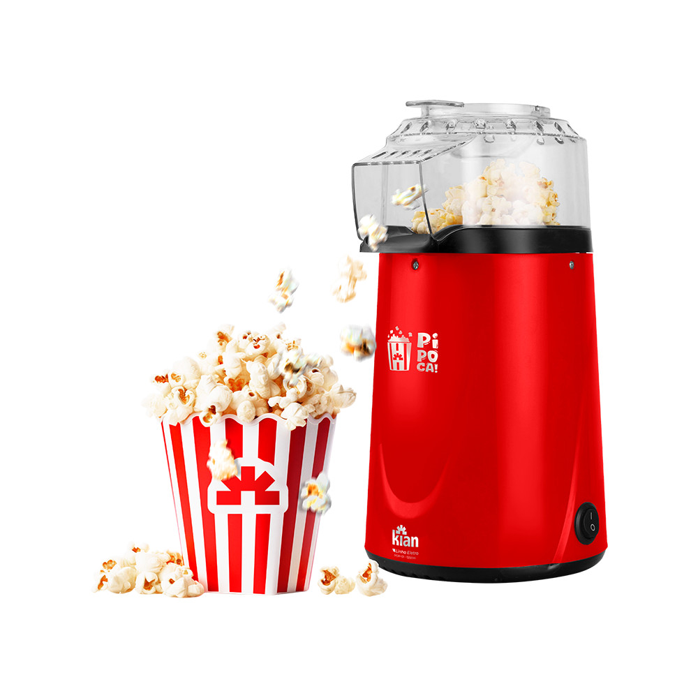 Pipoqueira Elétrica Kian  Pop-01 1200w Tampa Multifuncional Vermelho - 220v em Oferta na Shopee