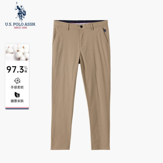 Uspoloassn American Poloassn Association Primavera Outono Calças Retas Casuais Masculinas de Secagem Rápida Micro-Elásti