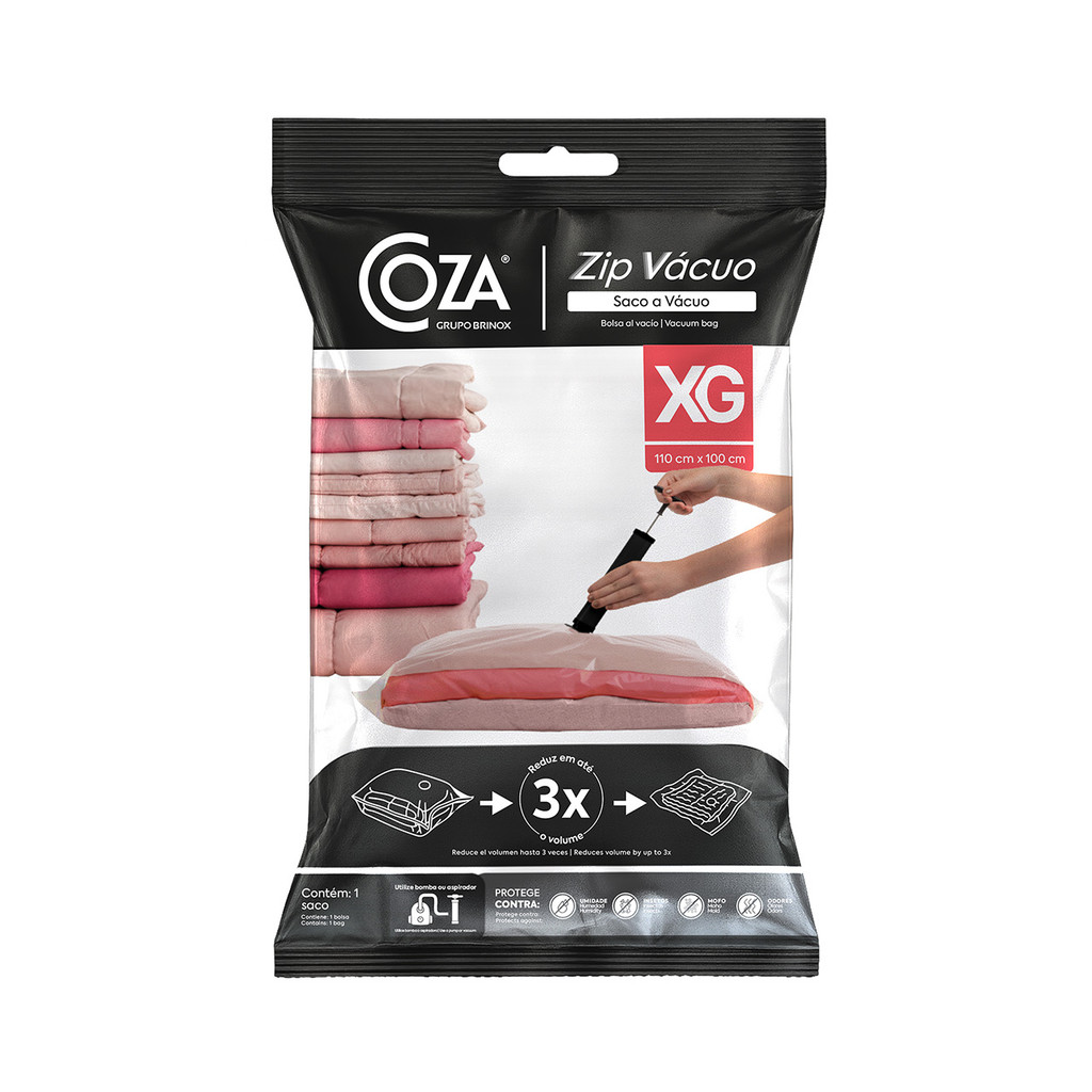 Saco a Vacuo Zip Vacuo XG 110X100 cm Coza