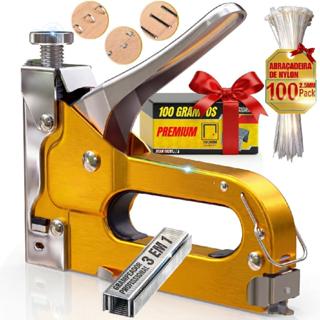 Grampeador Profissional Tapeceiro 3 Em 1 Ajustável + Grampos em Oferta na Shopee