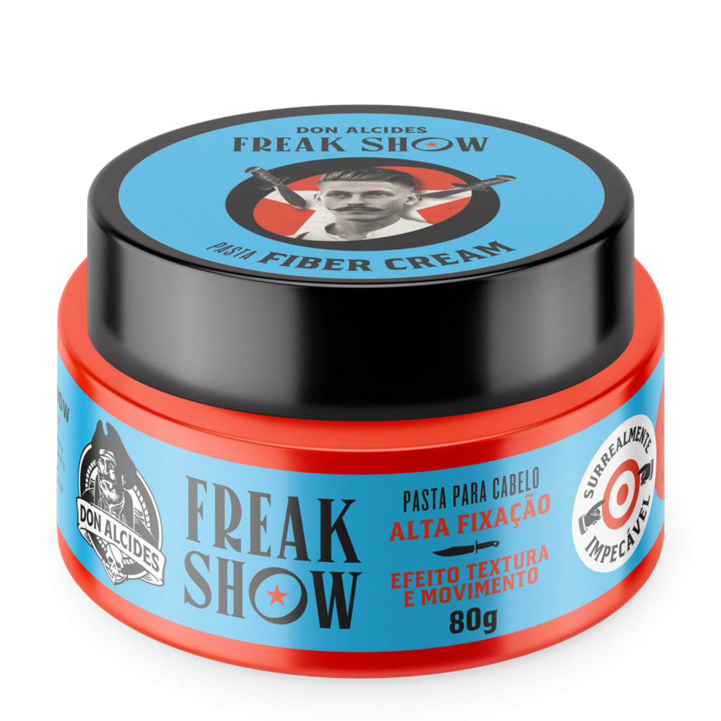 Pomada Modeladora Fixadora Masculina FiberCream FreakShow Don Alcides 80g