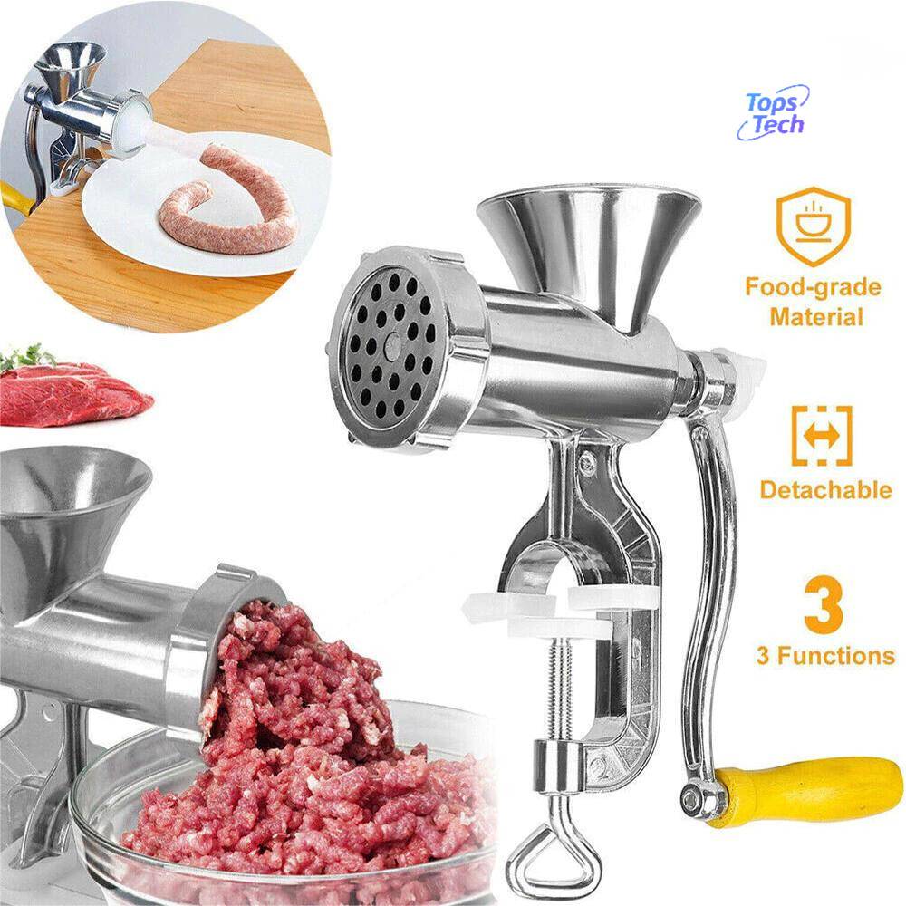 Moedor de Carne Manual com Funil para Linguiça e Biscoito durável Seguro fácil de usar