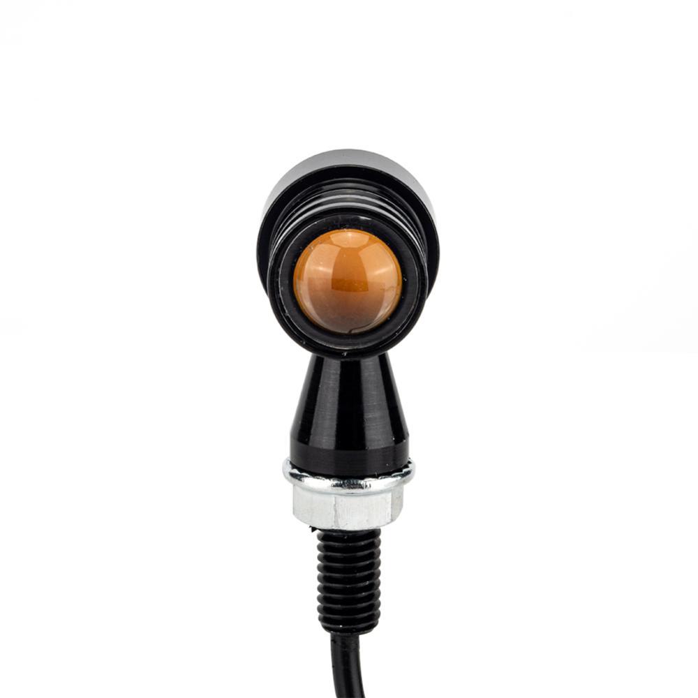 TKEY 1Pc Luzes De Sinal Volta Da Motocicleta Fluindo 1LED Indicadores Aviso Pisca Luz Âmbar Scooter B4P4