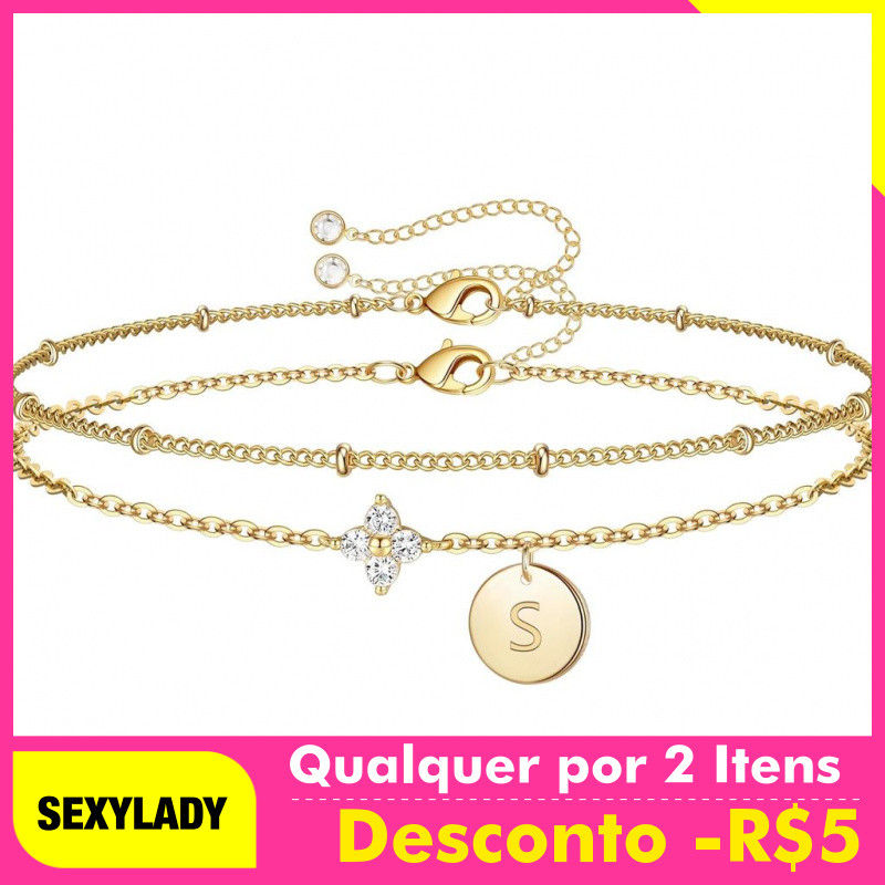 Acessórios para Cesta de Páscoa para Adolescentes - Pulseira Delicada de Trevo de Quatro Folhas para Mulheres, Pulseira