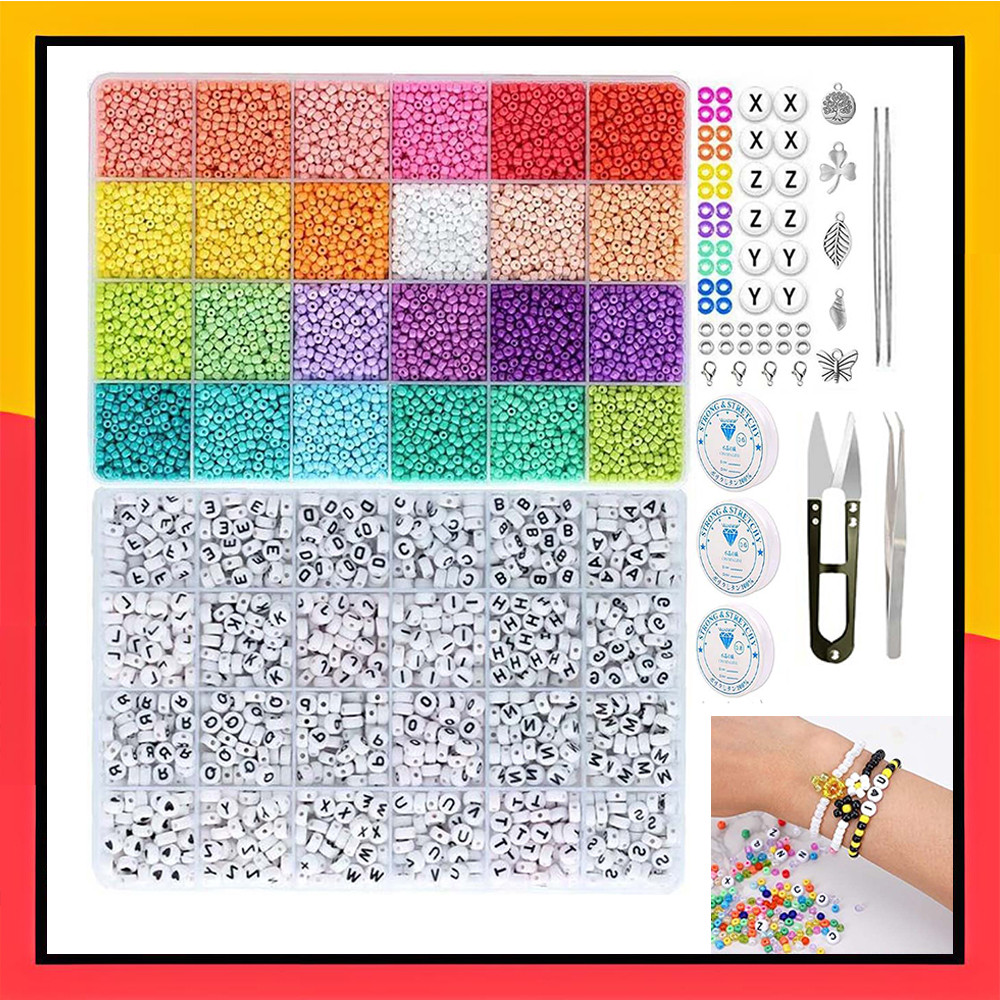 13200 Kits de contas para fazer pulseiras, colares e outras joias